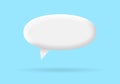 3d speech bubble for chart, talk, text message. Modern balloon shape text blank or dialog banner design.